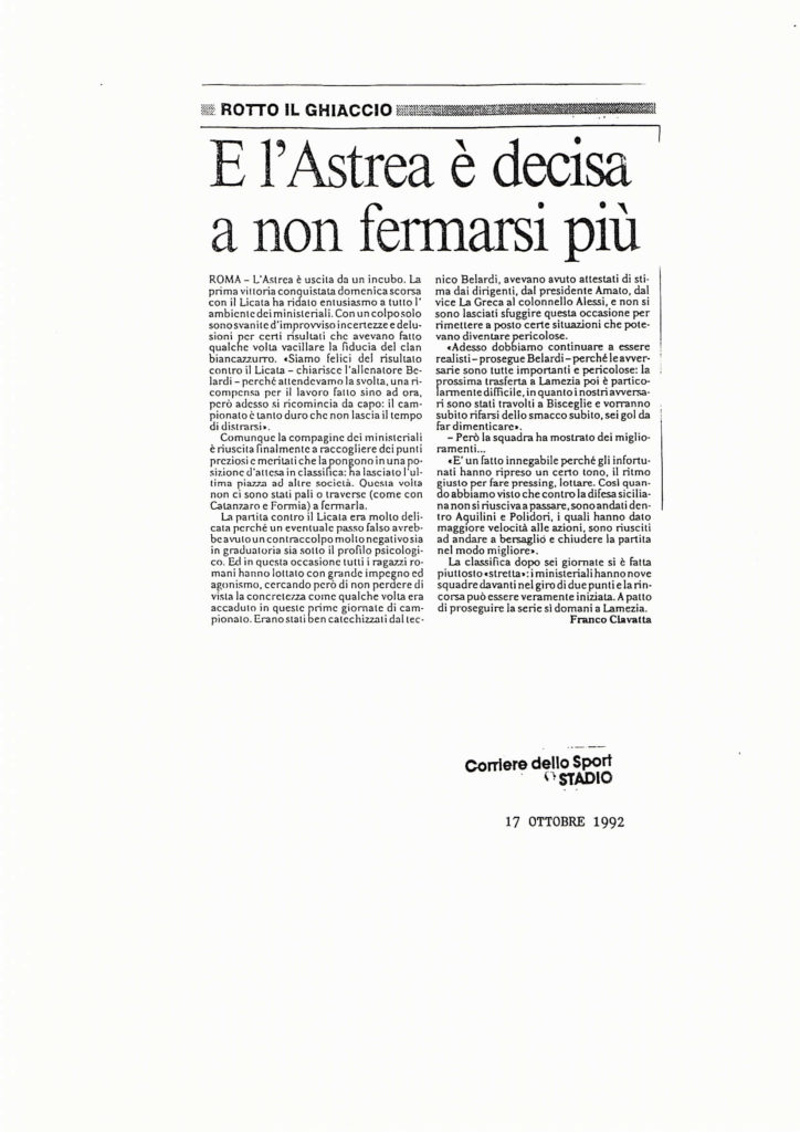 ARTICOLO CORRIERE DELLO SPORT
