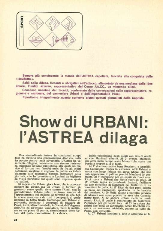 URBANI CALCIATORE ASTREA